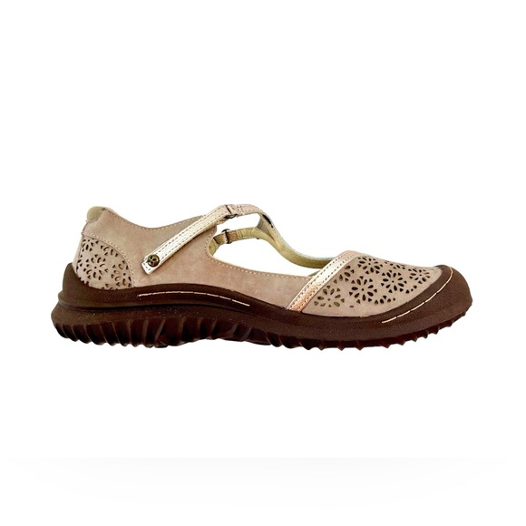 Jambu: Creek, sandals, Mary Jane, tan and gold tone, new with tags. - Picture 7 of 9